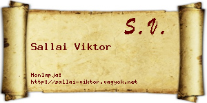 Sallai Viktor névjegykártya